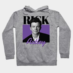 Rick astley - purple black Hoodie